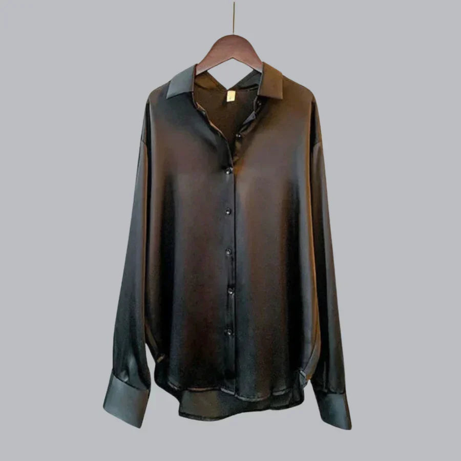 Isabelle Blouse Woman in Velvet – Luxurious Fitted Blouse with Elegant Cut for Chic and Casual Looks