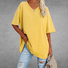 Ninon Oversize T-shirt Woman – Comfortable V-neck design & lightweight and breathable fabric