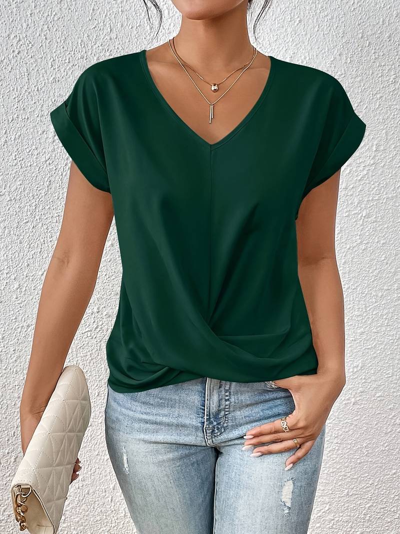 Vera-Lynn Blouse Femme – Lightweight Summer Top with Short Sleeves and Comfortable Fit