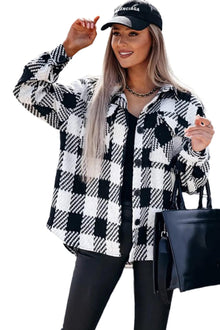 Eloise Women's Plaid Overshirt – Oversize Cut with Textured Fabric & Classic Pattern