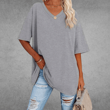 Ninon Oversize T-shirt Woman – Comfortable V-neck design & lightweight and breathable fabric
