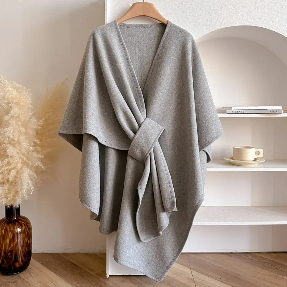 Vivian Cape Coat Woman – Elegant Winter Poncho Windbreaker in Soft & Warm Microfibers