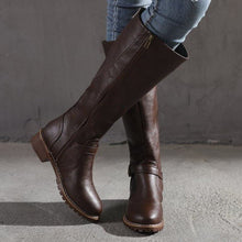 Megan Women's High Boots – Comfortable Block Heel & Elegant Round Toe