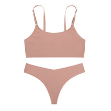 Women's Seamless Ice Silk Lingerie Set