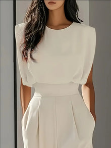 Mira Women's Jumpsuit – Elegant Jumpsuit with High Waist, Straight Legs & Lightweight Fabric