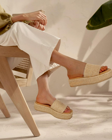 Tessa Women's Sandals – Platform Wedge Espadrilles Slip-On Bohemian Summer Style