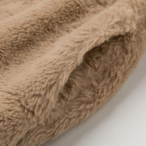 Terry Teddy Vest Woman – Soft Winter Coat with High Collar & Modern Zipped Cut