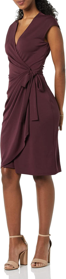 Rori Women's Wallet Dress – V-Neck, Fitted Cut & Comfortable Elegant Cotton Jersey