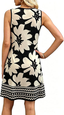 Chloé Women's Summer Dress – Short Floral Dress with Straps, A-Line Cut, Beachwear