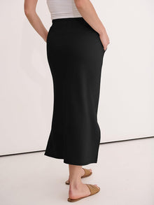 Jessa Maxi Skirt for Women – High Waist Skirt, Slit & Pockets Casual Chic