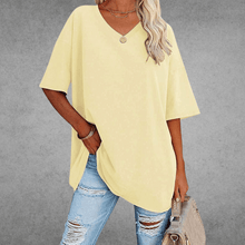 Ninon Oversize T-shirt Woman – Comfortable V-neck design & lightweight and breathable fabric