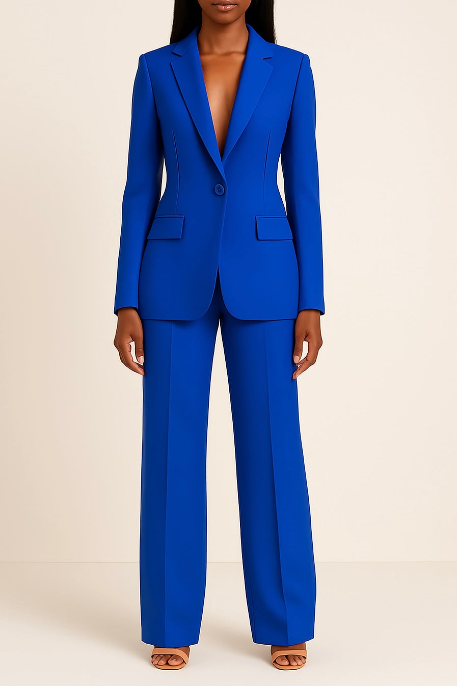 Lyla Women's Ensemble – Elegant Satin Suit with Loose Fit & Modern Style