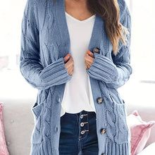 Lissy Gilet Femme – Warm Cable Knit Cardigan with Buttons & Modern Comfortable Fit