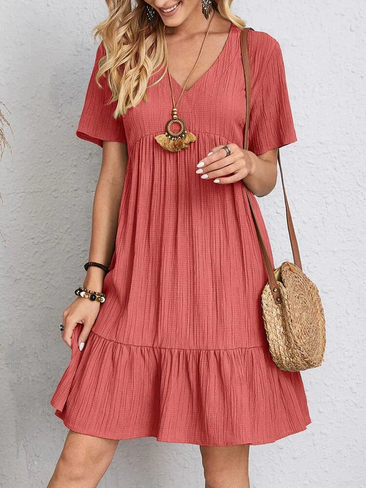 Summer Dress Women Julietta – Loose Dress with V-Neck & Airy Comfort for Hot Days
