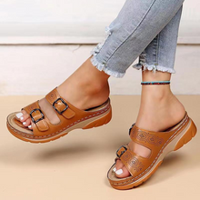 Sopia Sandales Femme – Open Toe with Adjustable Buckle Straps & Comfort Sole