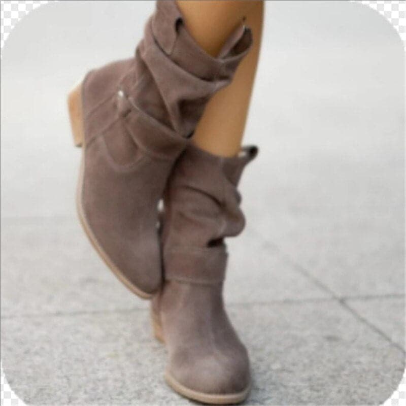 Melanie Women's Suede Ankle Boots – Elegant Comfortable Ankle Boots with Modern Block Heel