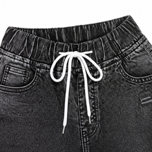 Vellora – High Waist Drawstring Denim Capris