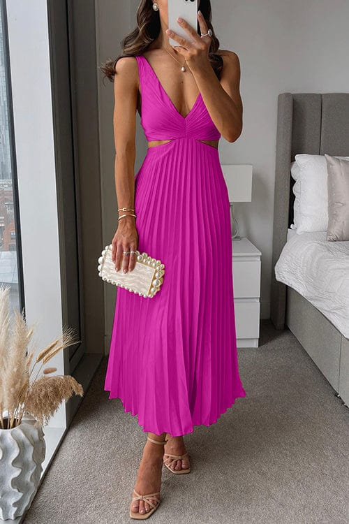Melodie Satin Pleated Dress Woman – Luxurious and Soft Fabric & Elegant and Flattering Cut