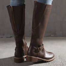 Megan Women's High Boots – Comfortable Block Heel & Elegant Round Toe