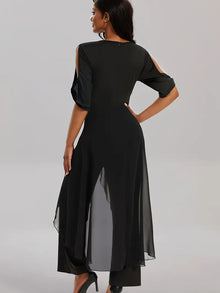 Callie Women's Jumpsuit – Elegant Jumpsuit with Asymmetric Hem & V-Neckline