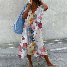 April Robe Maxi Femme – Floral Print in Cotton, Airy & Loose A-Line Cut