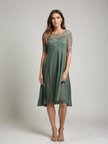 Midi Dress Woman Jara – Elegant Lace Dress with Timeless Style and Comfortable Cut