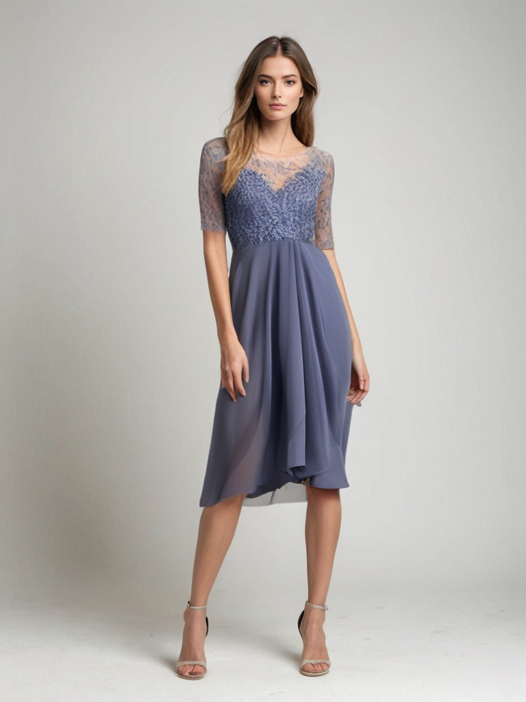 Midi Dress Woman Jara – Elegant Lace Dress with Timeless Style and Comfortable Cut