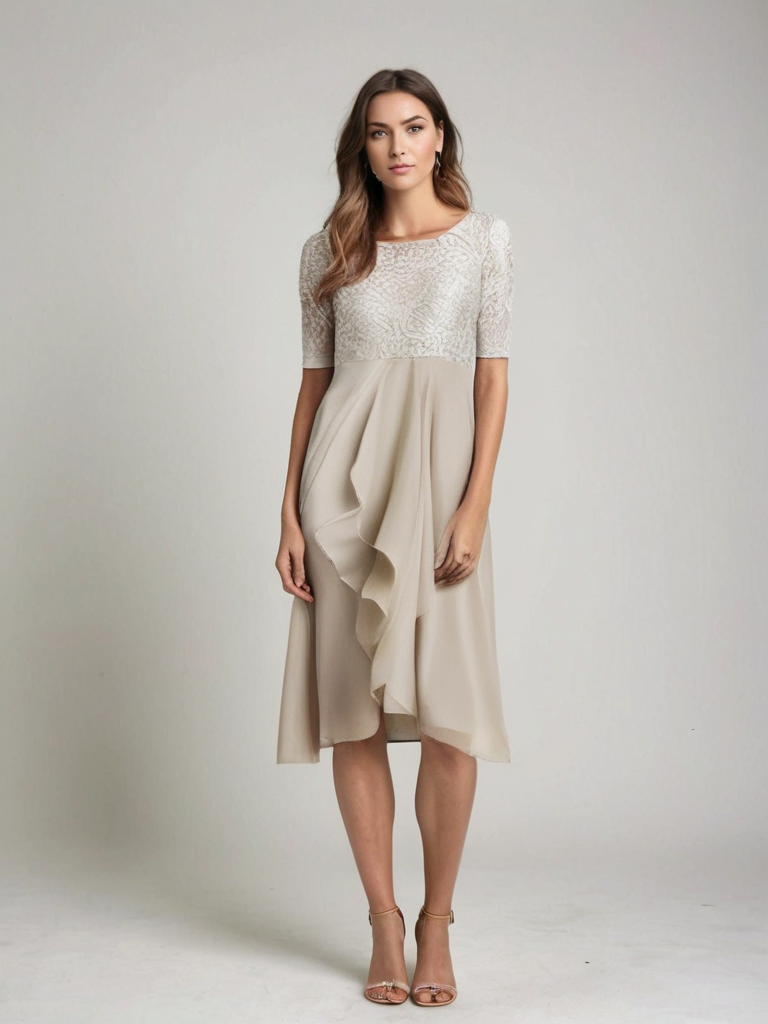 Midi Dress Woman Jara – Elegant Lace Dress with Timeless Style and Comfortable Cut