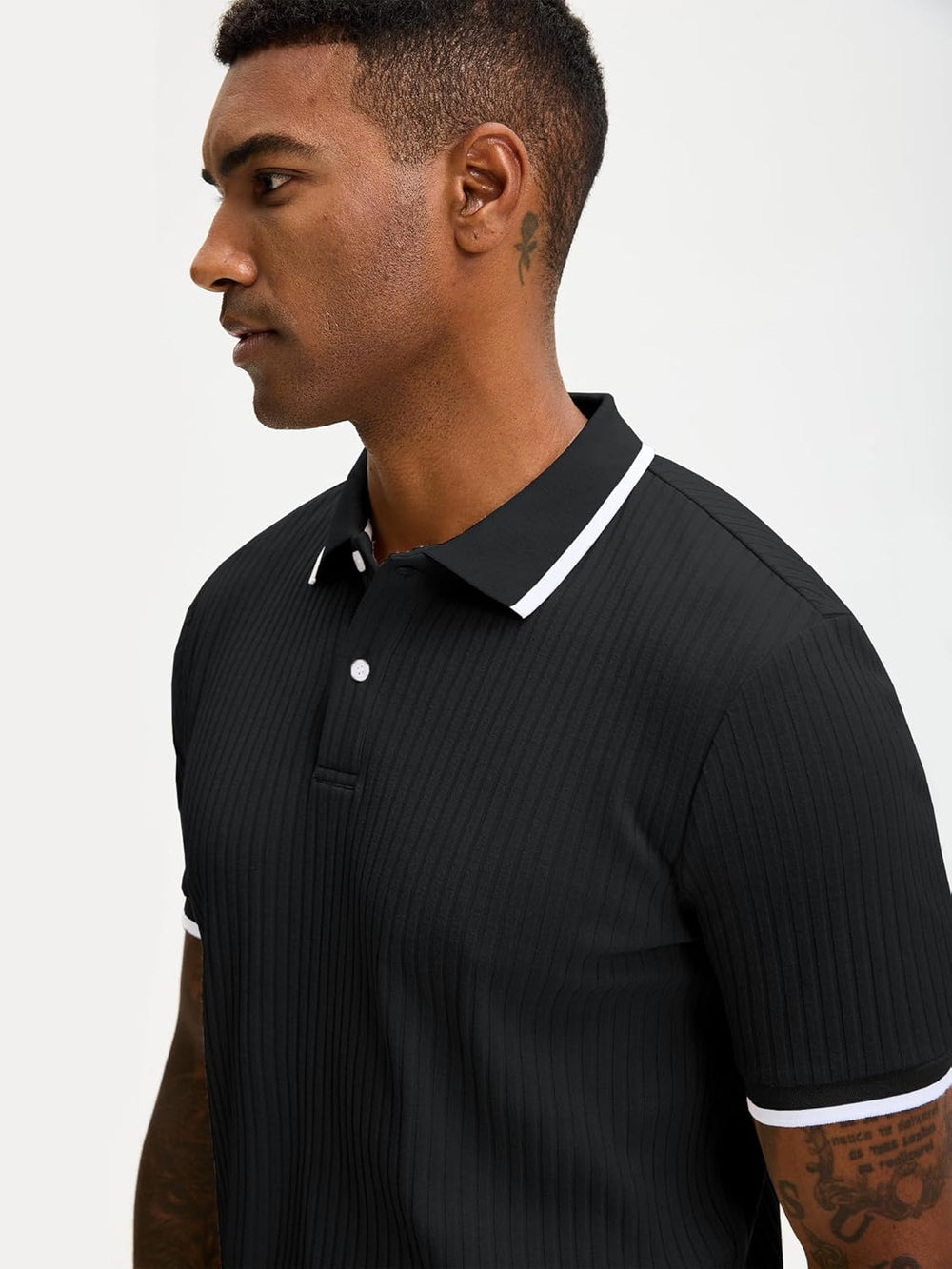 Adrien Men's Polo – Stretch Knit Polo, Lightweight & Elegant Business Casual Style