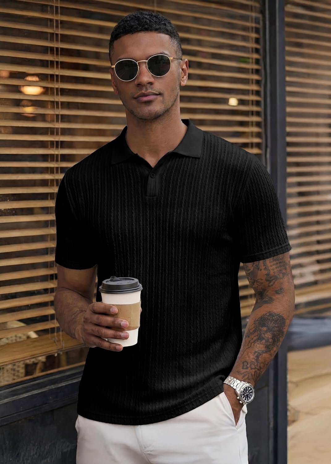 Matteo Polo Men – Stretch Knit Polo, Old Money & Casual Summer Style