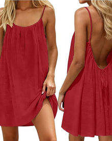 Tinka Women's Dress – Cotton & Linen, Loose Fit & Breathable Natural Style for Summer
