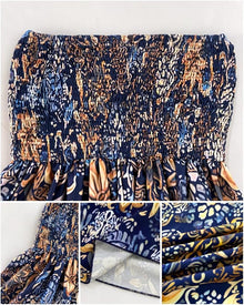 Purple Women's Pants – Floral Palazzo with Smocked Waist, Wide & Pockets Summer