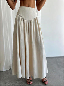 Milania Maxi Skirt for Women – High Waist Pleated Skirt, Flowing & Elegant