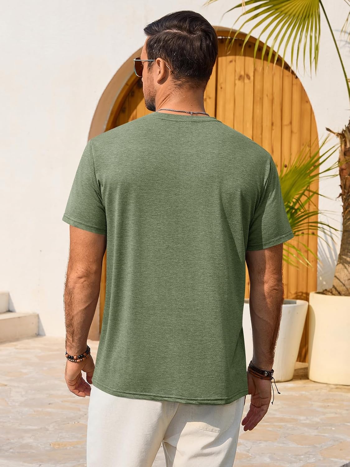 Enzo Men's T-Shirt – Graphic Crew Neck Tee, Vintage Beach & Casual Style