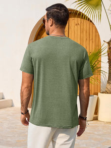 Enzo Men's T-Shirt – Graphic Crew Neck Tee, Vintage Beach & Casual Style