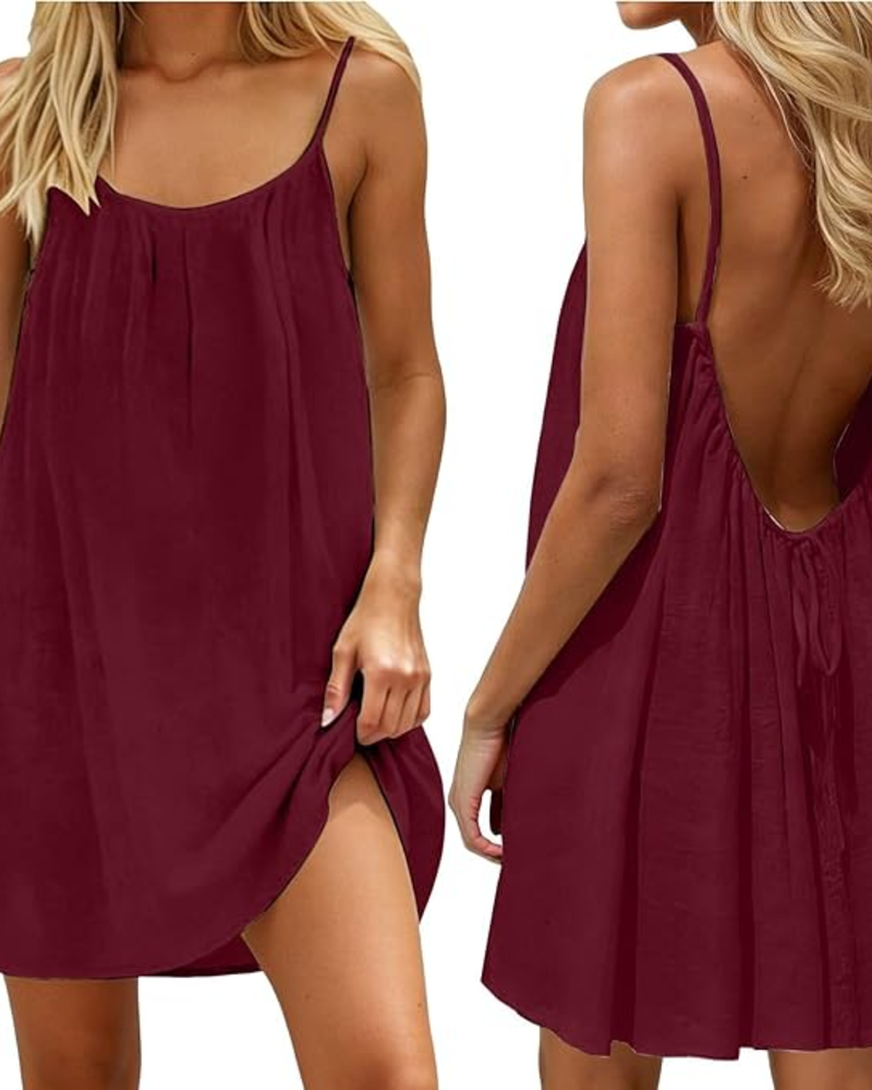 Tinka Women's Dress – Cotton & Linen, Loose Fit & Breathable Natural Style for Summer