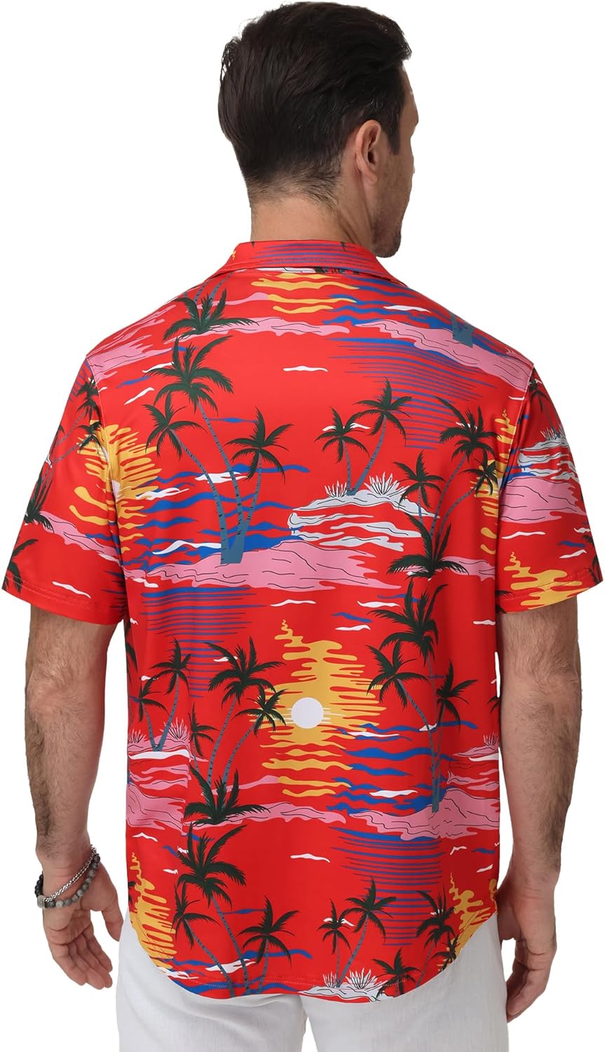 Diego Hawaiian Shirt for Men – Stretch Floral Shirt, Breathable & Wrinkle-Free