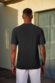 Wilbert Men's T-Shirt – Textured Knit T-Shirt, Lightweight & Casual Chic Style