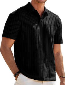 Matteo Polo Men – Stretch Knit Polo, Old Money & Casual Summer Style