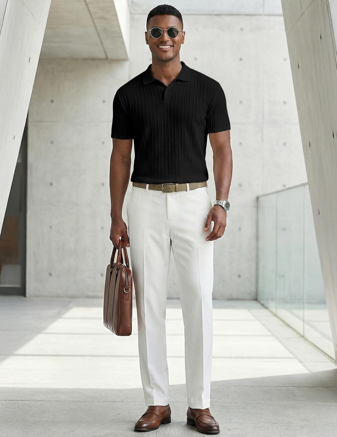 Matteo Polo Men – Stretch Knit Polo, Old Money & Casual Summer Style