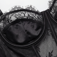 Veloura – Eyelash Lace Corset Set with Garter