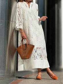 Jennylyn Maxi Dress Woman – Long Dress in Airy Lace, Summer Bohemian Style & Breathable Comfort