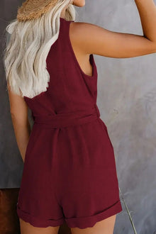Nina Chic Women's Short Jumpsuit – Elegant Short Jumpsuit with Pockets and Comfortable Fit