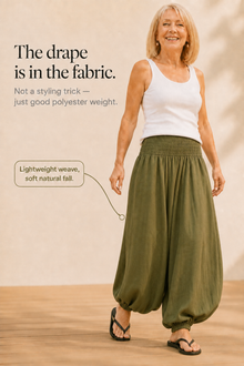 Wearbella – Smocked Waist Lantern Leg Harem Pants