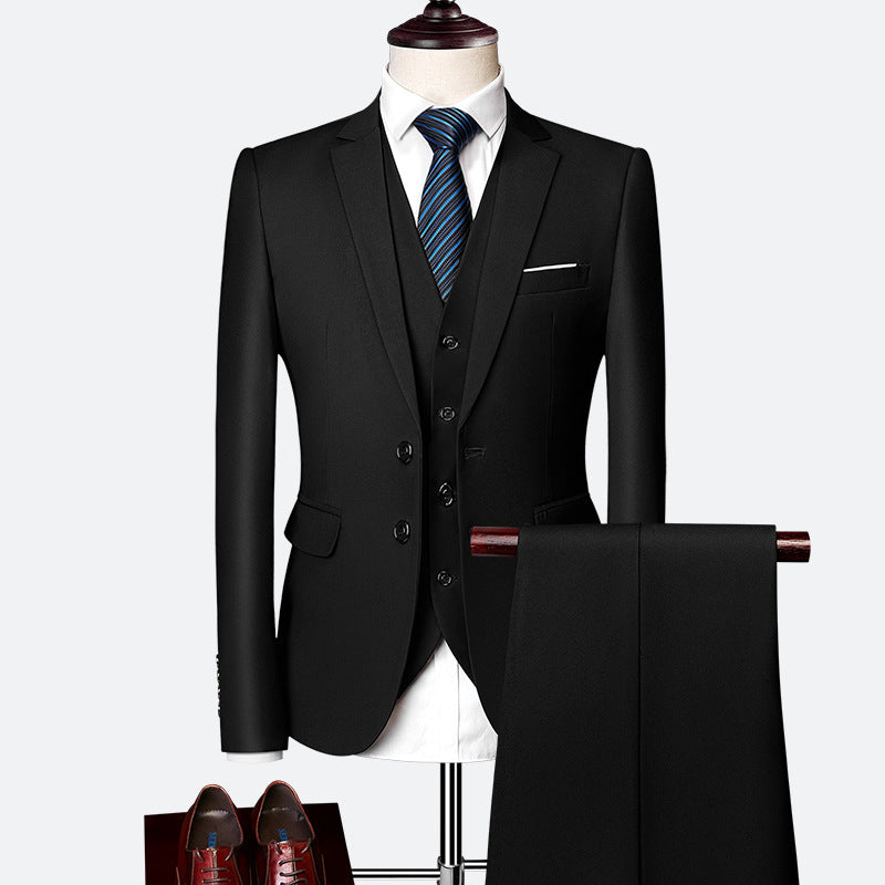 David Men's Costume – Elegant 3-Piece Suit, Breathable & Comfortable for Weddings & Business