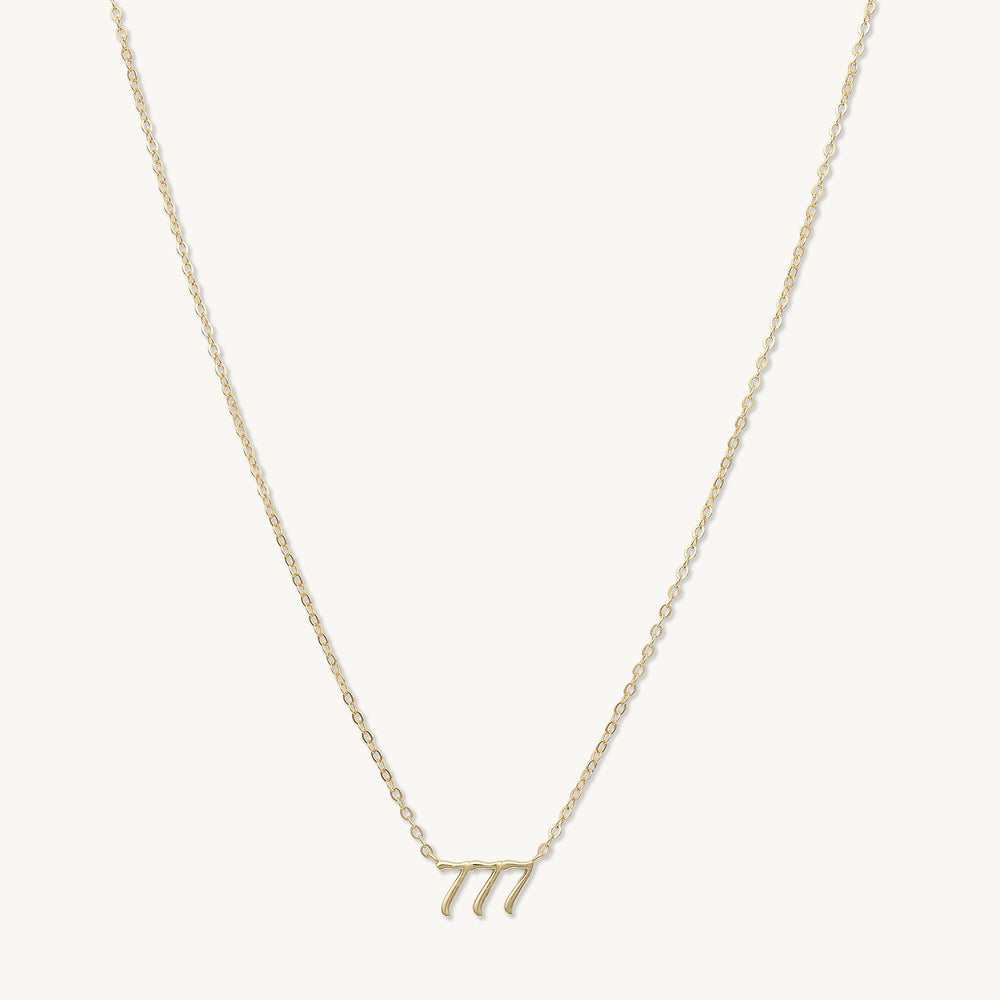777 Angel Number Pendant Necklace