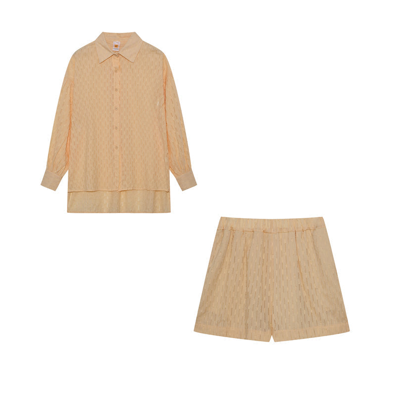 Aaliyah Women's Summer Set – Lightweight Cotton Set with Top and Shorts in Casual Style