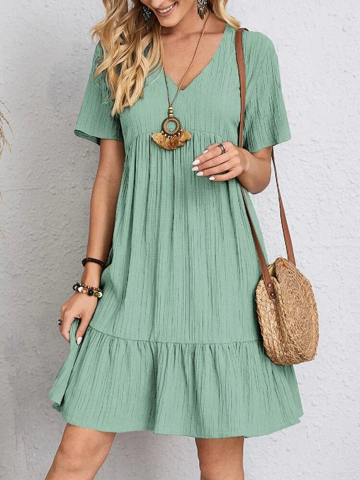 Summer Dress Women Julietta – Loose Dress with V-Neck & Airy Comfort for Hot Days