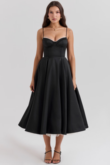 Dawn Robe Midi Femme – Elegant Tulle Dress with Adjustable Straps & Comfortable Fit