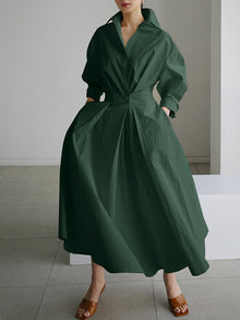 Lucie Midi Dress Women – Flattering cut with buttons and light & timeless design